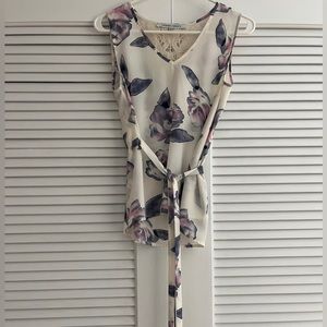 Collective Concepts Blouse, small petite and ivory, blue/gray, and pink